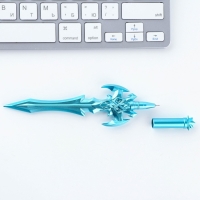 Ручка прикол гелевая черная меч &laquo;Путь&raquo; пластик 0,5 мм