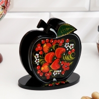 Салфетница &laquo;Яблоко&raquo;, 7 х 12 см, хохлома