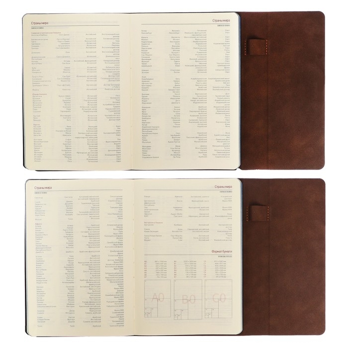 Ежедневник недатированный А5, 136 листов Waltz, твёрдая обложка, искусственная кожа, магнитный клапан, синий срез, блок 70 г/м2, синий