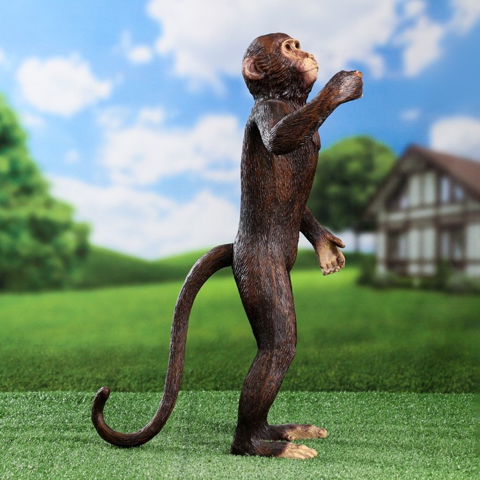 Садовая фигура Садовая фигура "Обезьяна под светильник" 53х23х30см