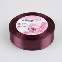 Лента атласная, 25 мм &times; 23 &plusmn; 1 м, цвет бурый №284