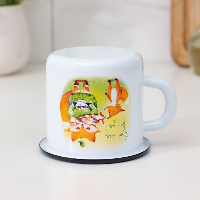 Кружка эмалированная &laquo;Для тебя&raquo;, 400 мл, цвет белый