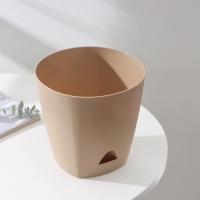 Горшок для цветов с прикорневым поливом Amsterdam, 4 л, цвет молочный шоколад Горшок для цветов с прикорневым поливом Amsterdam, 4 л, цвет молочный шоколад