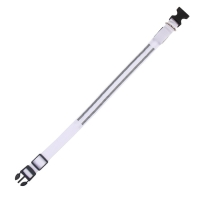 Ошейник с подсветкой Двойная полоса размер XL, ОШ 52-60 х 2,5 см, 3 режима свечения белый