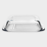 Форма из жаропрочного стекла для запекания квадратная Доляна &laquo;Лазанья&raquo;, 1,1 л, верх 17,5&times;17,5 см, низ 14,5&times;14,5 см