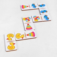 Домино &laquo;Детские игрушки&raquo;, 28 элементов, размер плашки: 3х6х0.4 см