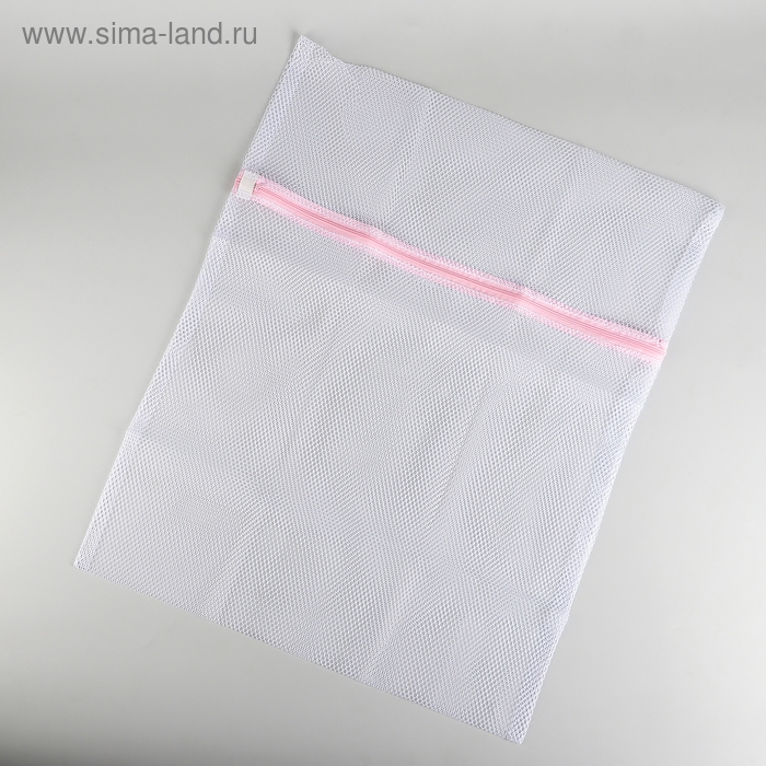 Мешок для стирки белья Доляна, 50&times;60 см, крупная сетка, цвет белый