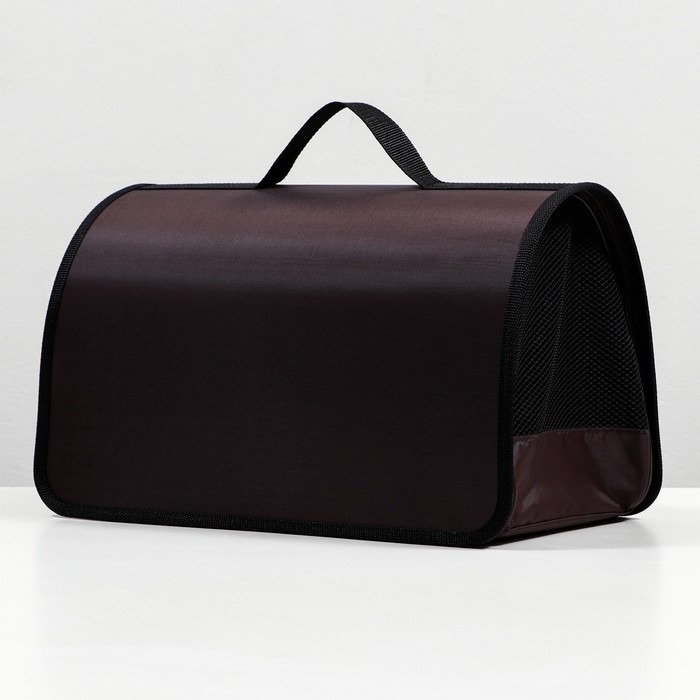 Сумка - переноска для животных жесткая №3, нейлон, 43 х 28 х 22 см, коричневая Сумка - переноска для животных жесткая №3, нейлон, 43 х 28 х 22 см, коричневая