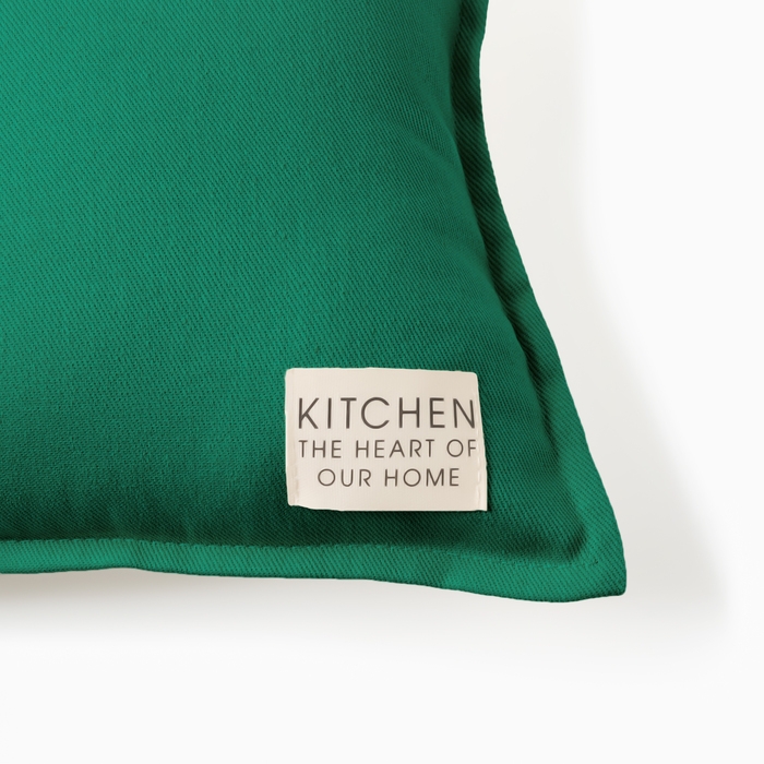 Подушка Этель, 30х50+1 см, изумруд, 100% хлопок