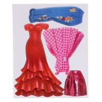 Игра на липучках развивающая. Весёлые липучки &laquo;Наряди куклу&raquo;