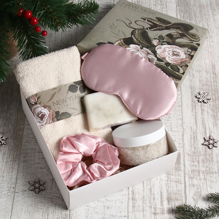 Набор подарочный Этель "Дикая змея" полотенце 30х60см и аксс (5 предм)