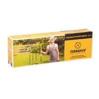 Набор инструмента TORNADICA &laquo;Мини 4&raquo;, 4 предмета: рыхлитель, грабли, культиватор, бороздовичок