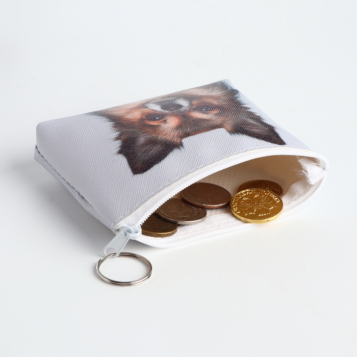 Кошелёк детский на молнии &laquo;Выбражулька&raquo;, цвет белый