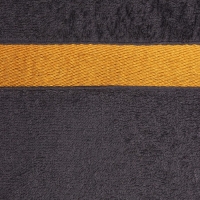 Полотенце махровое Love Life "Самум" 70*140 см, серый, оранж., 100% хл, 450 гр/м2