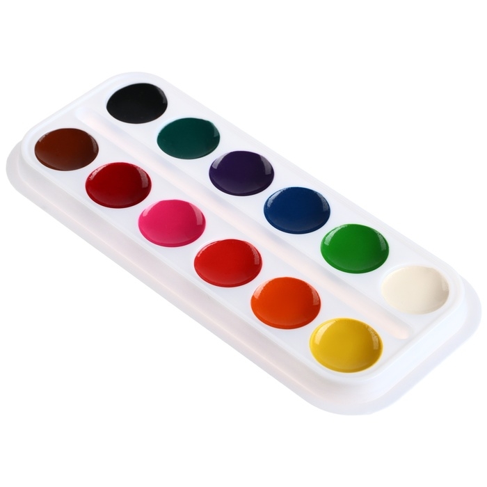 Акварель медовая &laquo;Человек-паук&raquo;, 12 цветов, в картонной коробке, без кисти