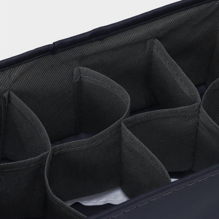 Органайзер для хранения белья LaDо́m, 8 ячеек, 24&times;14&times;10 см, цвет графитовый