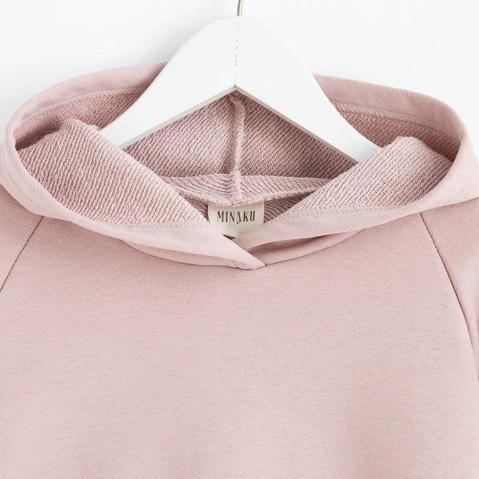 Костюм детский (худи, брюки) Casual Collection KIDS цвет пудровый, рост 122