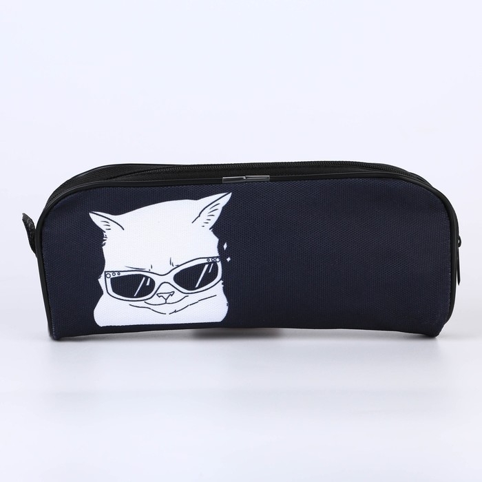 Пенал школьный текстильный &laquo;1 сентября: Дай списать&raquo; Кот, 20 х 8 х 4 см