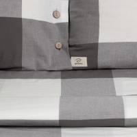 Постельное бельё Этель 2 сп &laquo;Серая клетка&raquo; 180х210 см, 220х240 см, 50х70-2шт,100% жатый хлопок,140гр/м2