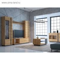 Полка навесная Арчи 10.110, 1300х216х200, Дуб крафт золотой/Камень темный