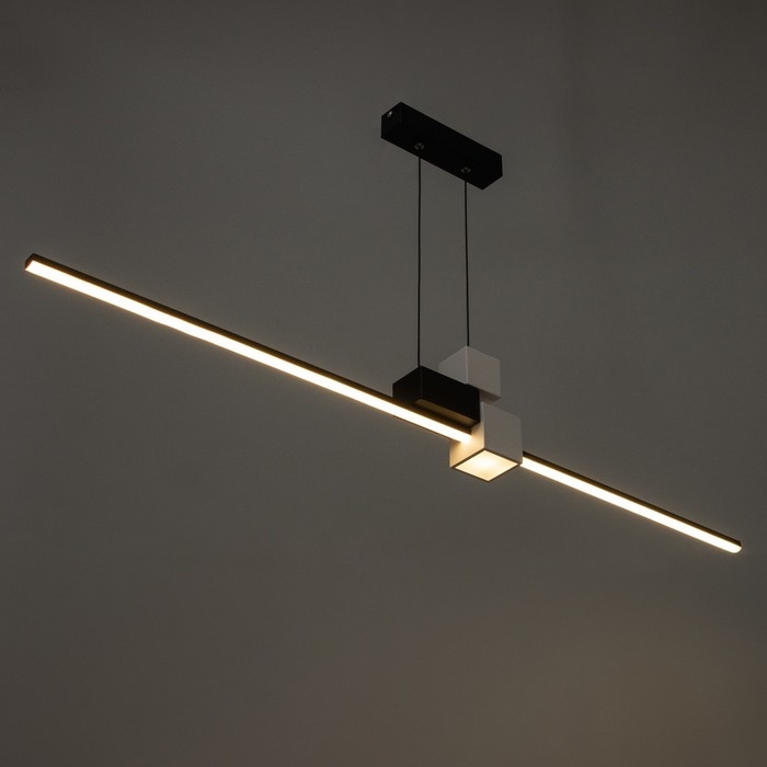 Светильник с ПДУ Светильник с ПДУ "Наоми" LED 20Вт 3000-6000К бело-черный 120х100 см