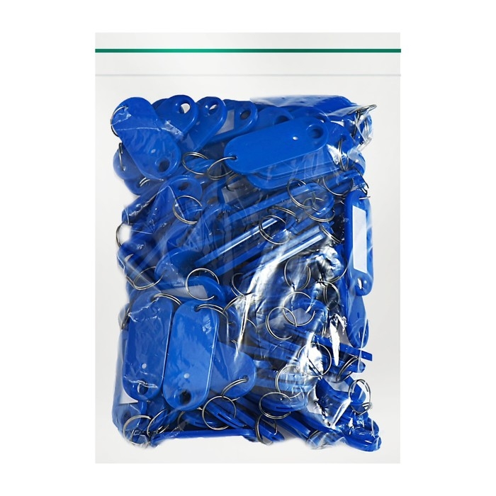 Набор брелоков для ключей, 100 штук, 53 мм, цвет синий Набор брелоков для ключей, 100 штук, 53 мм, цвет синий