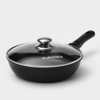 Набор кухонной посуды &laquo;Традиция №1&raquo;, антипригарное покрытие, крышка, цвет чёрный