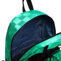 Рюкзак школьный из текстиля, 6 карманов, цвет белый/зелёный Рюкзак школьный из текстиля, 6 карманов, цвет белый/зелёный