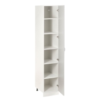 Пенал напольный Мальма, 400х580х2170, Светло-серый/Белый