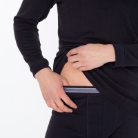 Термобельё (фуфайка,кальсоны) мужское НАЧЁС, цвет чёрный, размер 58