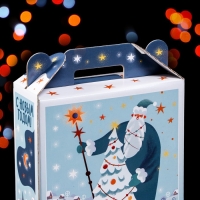 Подарочная коробка "Фантазия" в зеленом 16,8 х 7 х 25 см. Новый год Подарочная коробка "Фантазия" в зеленом 16,8 х 7 х 25 см. Новый год