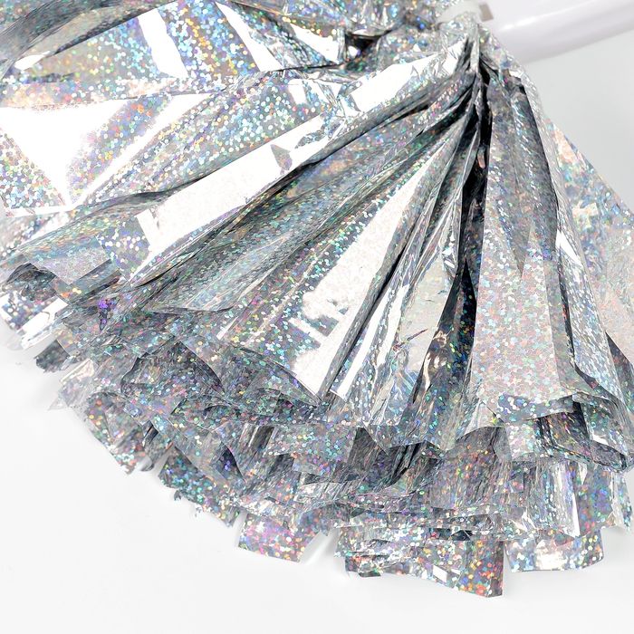 Помпон 1шт, цвет гологафия серебро Помпон 1шт, цвет гологафия серебро