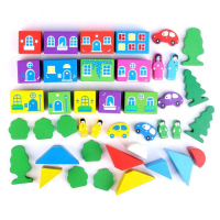 Конструктор &laquo;Цветной городок&raquo; большой, 41 элемент