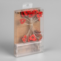 Гирлянда «Нить» 2 м роса с насадками «Сердце», IP20, серебристая нить, 20 LED, батарейки ААх2 (нет в комплекте), свечение тёплое белое Гирлянда «Нить» 2 м роса с насадками «Сердце», IP20, серебристая нить, 20 LED, батарейки ААх2 (нет в комплекте), свечение тёплое белое