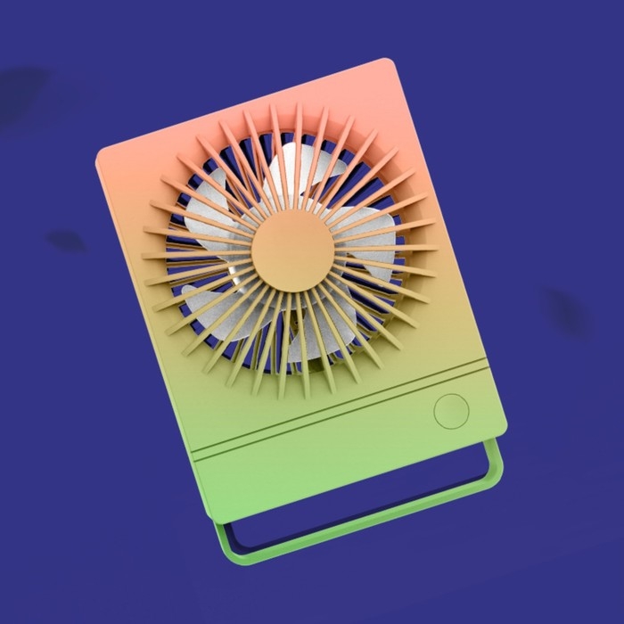 Портативный вентилятор YS2202B, 500 мАч, 3 режима, вход micro-USB, провод, градиент тёплый Портативный вентилятор YS2202B, 500 мАч, 3 режима, вход micro-USB, провод, градиент тёплый