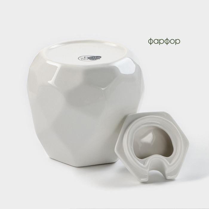 Ёмкость фарфоровая для мёда с ложкой BellaTenero «Пчёлка», 550 мл, цвет белый Ёмкость фарфоровая для мёда с ложкой BellaTenero «Пчёлка», 550 мл, цвет белый