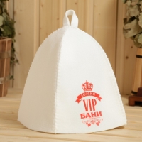 Шапка для бани принтованная "VIP бани" Шапка для бани принтованная "VIP бани"
