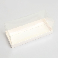 Коробка с прозрачной крышкой под рулет 30 х12х12 см