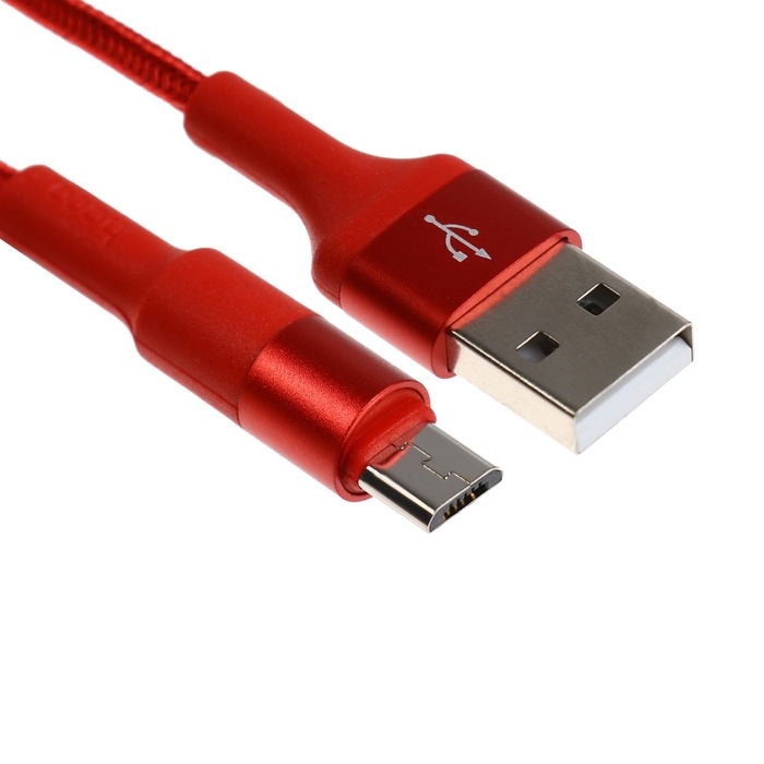 Кабель Hoco X26, Micro USB - USB, 2 А, 1 м, передача данных, оплётка нейлон, красный Кабель Hoco X26, Micro USB - USB, 2 А, 1 м, передача данных, оплётка нейлон, красный