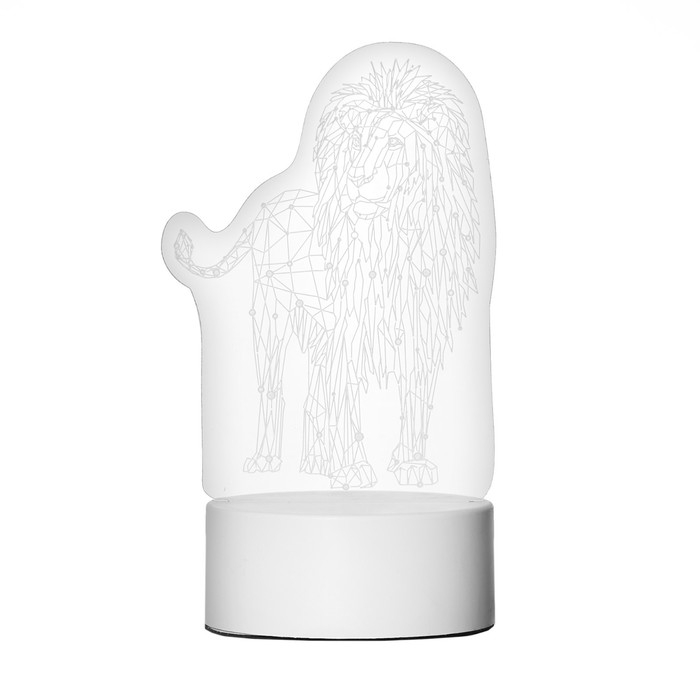 Светильник "Лев" LED RGB от сети 9,5х13х18,9 см RISALUX