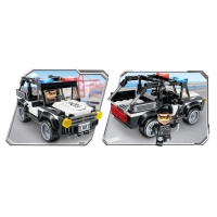 Конструктор блочный для мальчиков Полиция, 121 деталь Конструктор блочный для мальчиков Полиция, 121 деталь