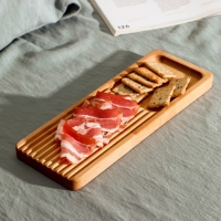 Доска разделочная для подачи и сервировки с менажницей Adelica, 28&times;10&times;1,8 см, берёза