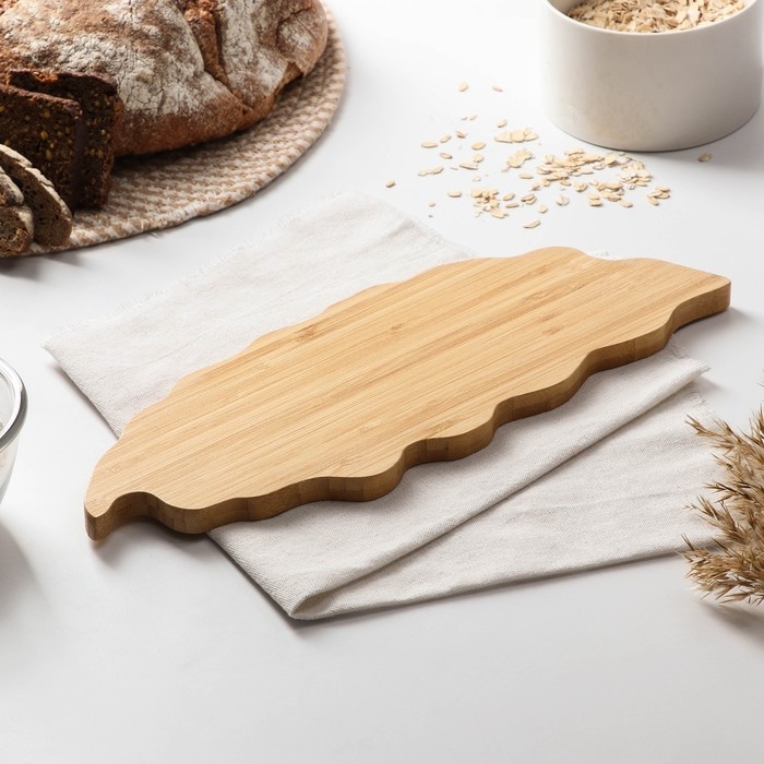 Блюдо для подачи Доляна «Листочек», 35×13×1,3 см, бамбук Блюдо для подачи Доляна «Листочек», 35×13×1,3 см, бамбук