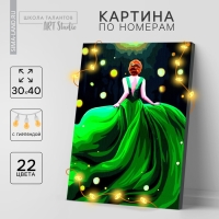 Картина по номерам на раме, с гирляндой «Платье», 30х40 см Картина по номерам на раме, с гирляндой «Платье», 30х40 см