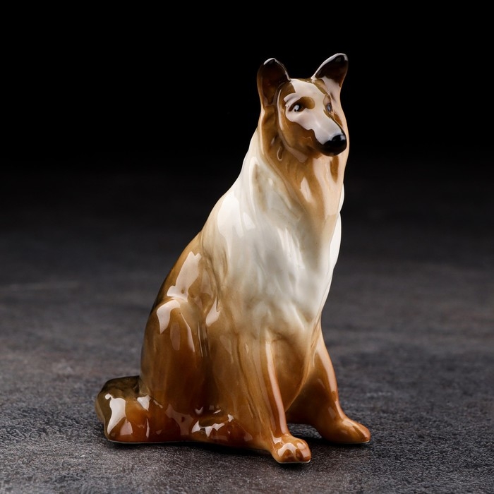 Сувенир "Колли уменьшенная", ручная работа, фарфор
