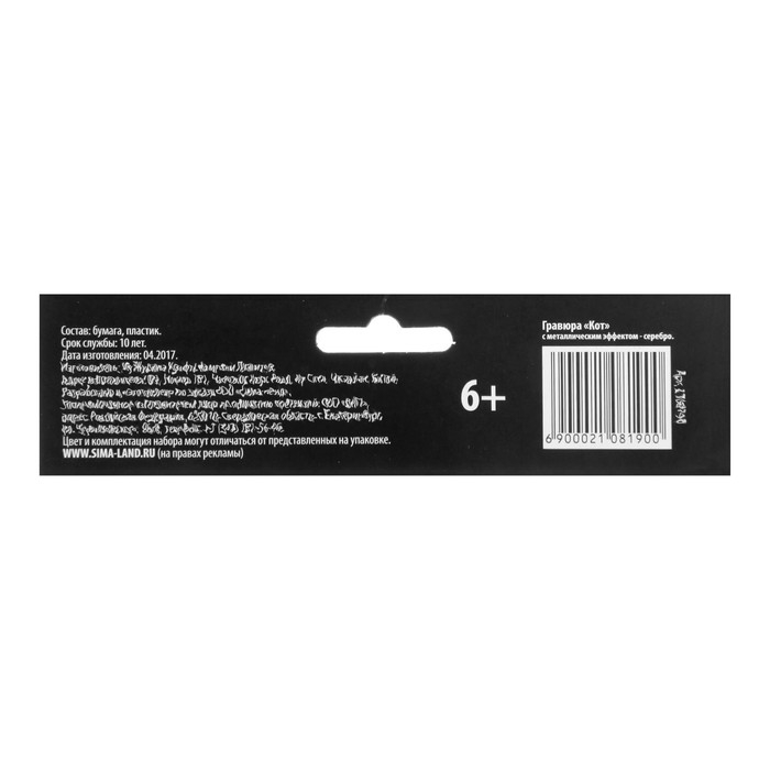 Гравюра &laquo;Пингвин&raquo; с металлическим эффектом &laquo;серебро&raquo; А5