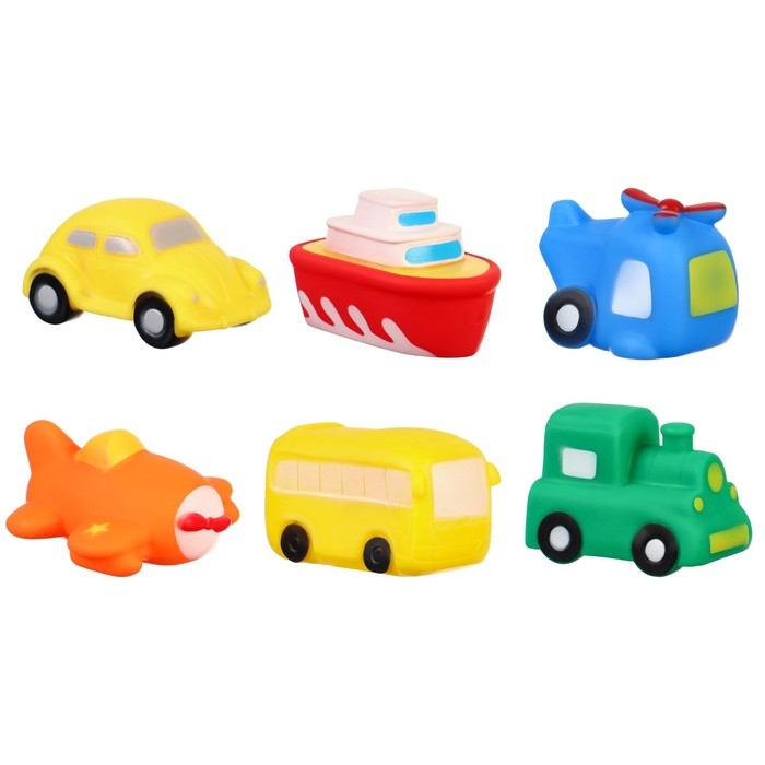 Резиновая игрушка для ванны «Транспорт», 7 см, с пищалкой, виды МИКС, Крошка Я Резиновая игрушка для ванны «Транспорт», 7 см, с пищалкой, виды МИКС, Крошка Я