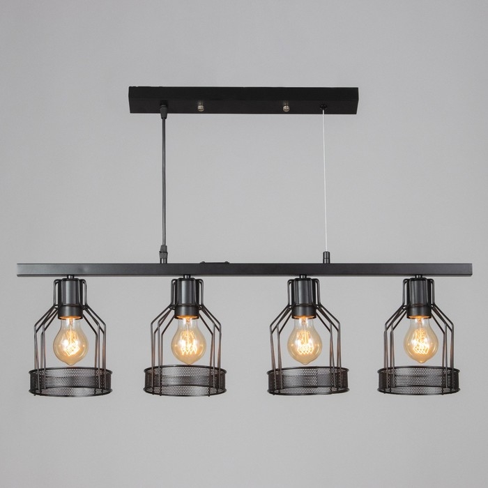 Светильник "Генри" 4хЕ27 40Вт черный 78х14,5х23-123 см