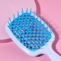 Расчёска массажная, широкая, вентилируемая, 8,5 &times; 20,5 см, PVC коробка, цвет МИКС/белый