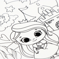 Магнит-раскраска многоразовая «Принцесса и сказочные Единорожки», 14,8 × 21 см Магнит-раскраска многоразовая «Принцесса и сказочные Единорожки», 14,8 × 21 см